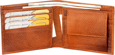 

Umda Men Tan Genuine Leather Wallet(8 Card Slots)