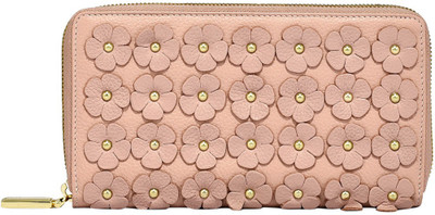 

Eske Women Pink Genuine Leather Wallet(6 Card Slots), Baby pink
