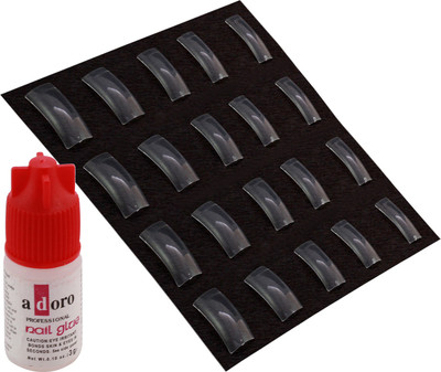 

Ear Lobe & Accessories 20Pcs Reasable Nails with Glue (KT11101N) Transparent(Pack of 20)
