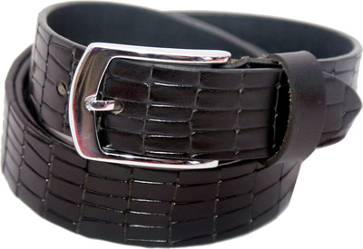 

inches pure leather Men Party, Casual, Evening, Formal Black Genuine Leather Belt, Black textured