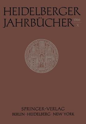 Heidelberger Jahrbuecher X(German, Paperback, Loparo Kenneth A)