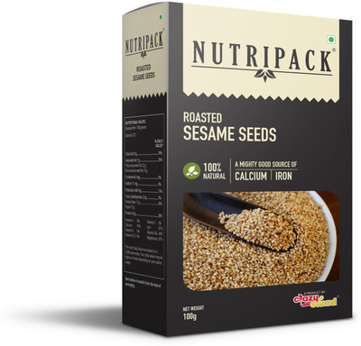

Crazy Swad Nutripack Roasted Sesame Seeds, A Mighty Good Source of Calcium and Iron Pack of 2(Pack of 2)