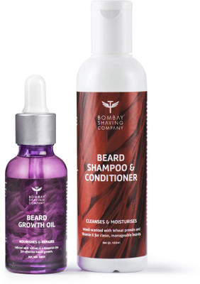 

Bombay Shaving Company Beard Oil & Wash - 2 in 1 Combo (Wood-scented)(Set of 2)