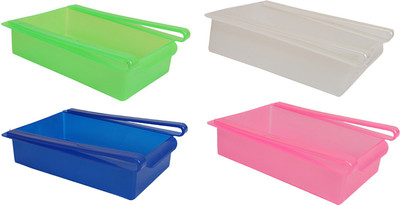 KUBER INDUSTRIES Plastic Grocery Container  - 700 ml(Pack of 4, Multicolor)