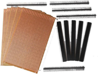 

Robodo General Purpose Printed Circuit Board, 5 Pieces + Female Berg Strip, 5 Pieces + Male Berg Strip, 5 Pieces (Multicolor) Electronic Components Electronic Hobby Kit