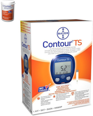 

BAYER Contour TS Kit with 50 strips Glucometer(Blue)