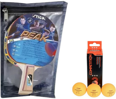 

Stiga Peak Table Tennis (1 Racquet), (1 Cover), (Competition "3 ball") Table Tennis Kit