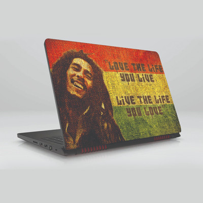 

Gifty Ads PVC Coated Laptop Skin Vinyl Stickers for 15.6 Inches Laptop || Bob Marley Skin Sticker || Fit with All Laptops (15.6 x 11.6 inches) Vinyl Laptop Decal 15.6