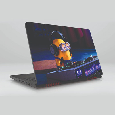 

Gifty Ads PVC Coated Laptop Skin Vinyl Stickers || Minions Cartoon Skin Sticker For All 15.6 Laptops Vinyl Laptop Decal 15.6