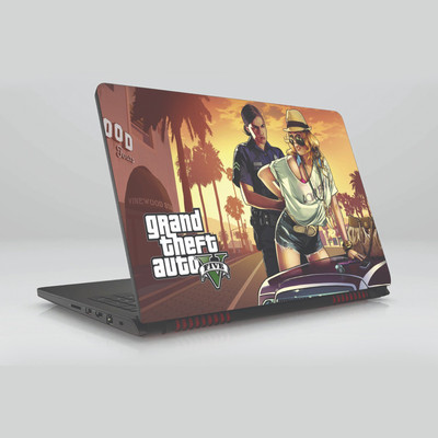 

Gifty Ads PVC Coated Laptop Skin Vinyl Stickers || Vice City GTA Skin Sticker || Compatible with All Laptops (15.6 x 11.6 inches) Vinyl Laptop Decal 15.6