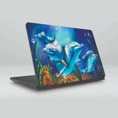 

Gifty Ads PVC Coated Laptop Skin Vinyl Stickers || Dolphins Skin Sticker || Compatible with All Laptops (15.6 x 11.6 inches) Vinyl Laptop Decal 15.6