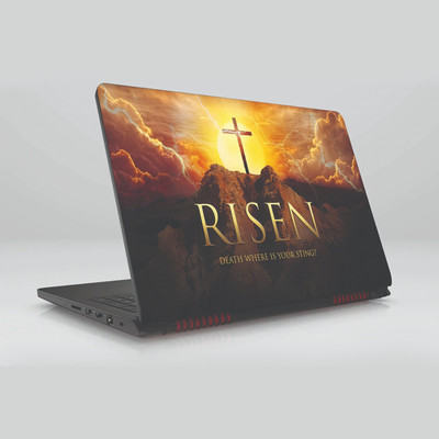 

Gifty Ads PVC Coated Laptop Skin Vinyl Stickers || Jesus- Risen Skin Sticker || Compatible with All Laptops (15.6 x 11.6 inches) Vinyl Laptop Decal 15.6
