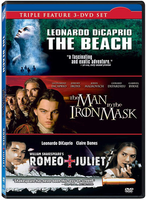 

Leonardo Di Caprio 3 Movies Collection: The Beach + The Man in the Iron Mask + Romeo Juliet(DVD English)