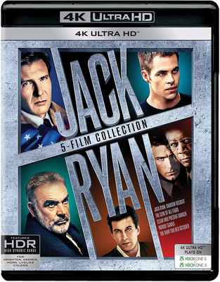 

Jack Ryan 5 Movies Collection - Jack Ryan: Shadow Recruit + The Sum of all Fears + Clear and Present Danger + Patriot Games + The Hunt for Red October (4K UHD) (5-Disc Box Set)(4K(UHD) Blu-ray English)