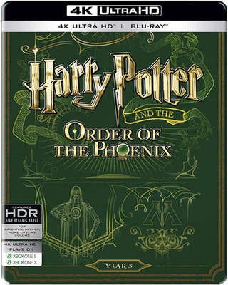 

Harry Potter and the Order of the Phoenix - Year 5 (2007) (Steelbook) (4K UHD & HD) (2-Disc)(4K(UHD) Blu-ray English)