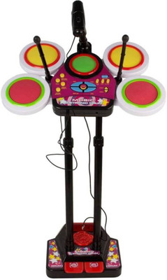 

Vnex Electronic Junior Jazz Drum Set with Plug-in + Microphone + Mechanism + Adjustable Heights(Multicolor)