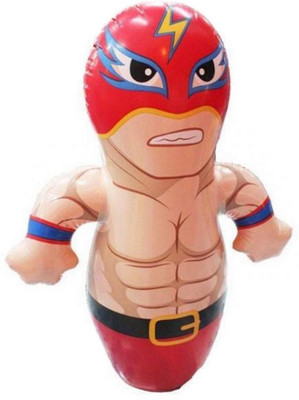 

CSU WRESTLER 3D Bop Bags - Hit Me Toys for Kids - Water Weighted Base (3+ Years)(Beige)