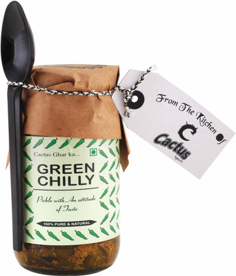 

Cactus Spices Cactus Homemade Green Chilli Pickle Green Chilli Pickle(425 g)