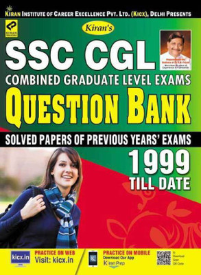 Kiran’s SSC CGL Combined Graduate Level Exams Question Bank 1999 Till Date ( Solved Papers Of Previous Year Exams)—English (Paperback, Kiran Prakashan)(english, kiran)