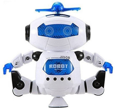 

tenderfeet 360 Degree Rotating Naughty Dancing Robot Toy with Light and Sound (Multicolor)(Multicolor)