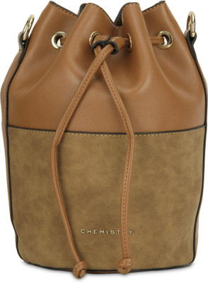 

Chemistry Women Casual Brown Genuine Leather Sling Bag