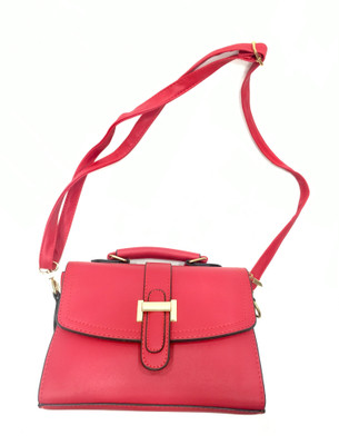 

Ollee Women Casual Red PU Sling Bag