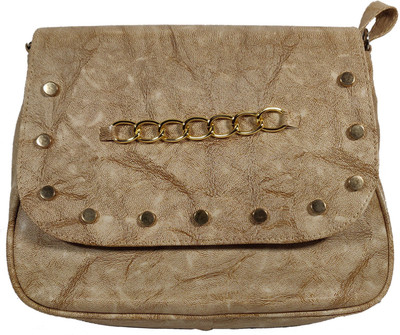

Elitto Girls Casual Gold PU Sling Bag
