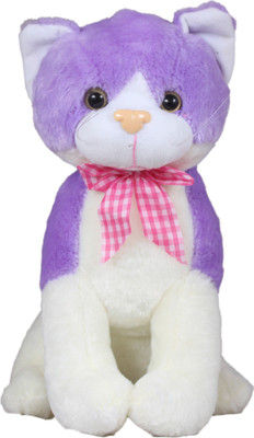 

Tickles Purple Cute Soft Cuddly Cat Soft Stuffed For Kids - 27 cm(Purple)