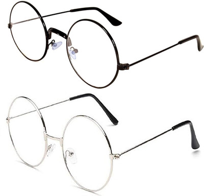 kingsunglasses Round Sunglasses(For Men & Women, Clear)