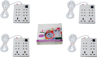 

NXT POWER 8+1 (4 PCS) 8 Socket Surge Protector(White)