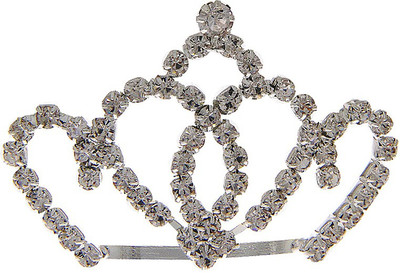 

Anuradha Art Jewellery Crown(Silver, White, Pack of 1)