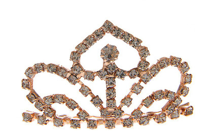 Anuradha Art Jewellery Crown(Gold, White, Pack of 1)