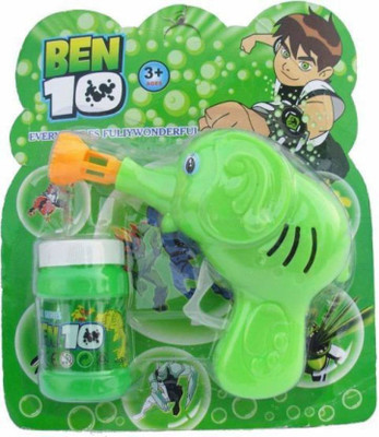 Kimaya Sports Kimaya Toys Ben 10 Bubble Gun Toy for Kids with Free Bubble Liquid (Green)(Green)