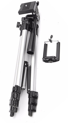

BUY GENUINE best Quality Long Shaped Tripod-3110 Portable Adjustable, storng body Aluminum Lightweight Camera Stand With Three-Dimensional Head & Quick Release Plate Tripod(Silver & Black, Supports Up to 1500)