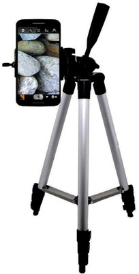 

BUY GENUINE Long Shaped Tripod-3110 Portable Adjustable, storng body Aluminum Lightweight Camera Stand With Three-Dimensional Head & Quick Release Plate Tripod(Silver & Black, Supports Up to 1500)