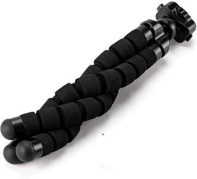 

BUY GENUINE Portable Flexible Mini Tripod Stand with Phone Holder Octopus Tripod For Gopro DSLR Camera AND ALL SMARTPHONE Tripod(Black, Supports Up to 1000)