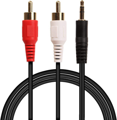 

World2view TV-out Cable High Quality 3.5 mm Stereo Audio Male to 2 RCA Male Cable 1.5 Meter(Multicolor, For Home Theater)