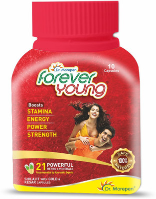 

Dr. Morepen Forever Young 10 Capsules With Shilajit And Gold Extracts Ayurvedic(10 No)
