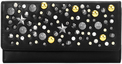 

Eske Women Black Genuine Leather Wallet(12 Card Slots)