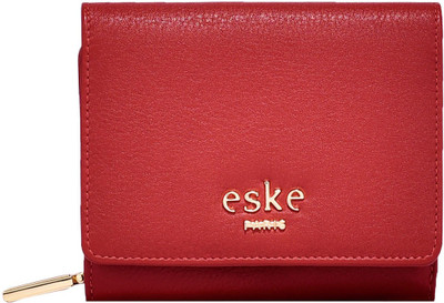 

Eske Women Red Genuine Leather Wallet(6 Card Slots)