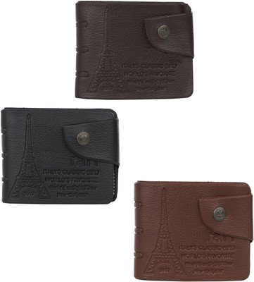 

Peacock Mundkar Boys Black, Brown, Tan Artificial Leather Wallet(6 Card Slots)