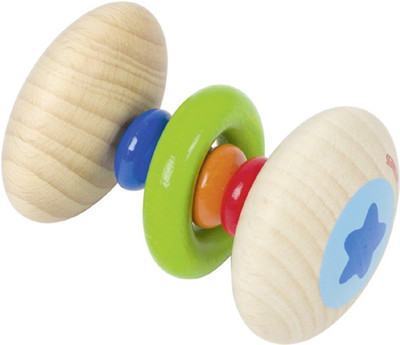 

Goki Touch Ring Elastic Rattle Rainbow Rattle(Multicolor)