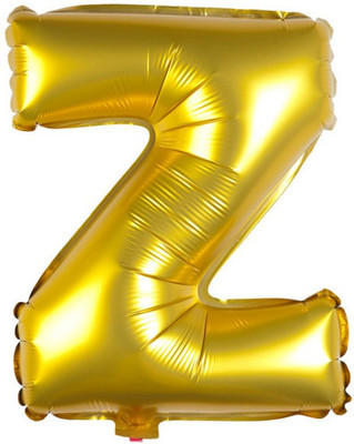

Events Framer Solid Z - Alphabet Foil Balloon Gold Letter Balloon(Gold, Pack of 1)