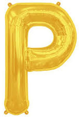 

Events Framer Solid P - Alphabet Foil Balloon Gold Letter Balloon(Gold, Pack of 1)