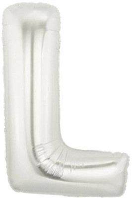 

Events Framer Solid L - Alphabet Foil Balloon Silver Letter Balloon(Silver, Pack of 1)