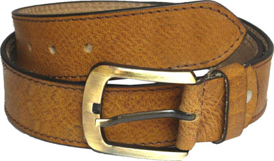 

popo Men Casual, Party, Formal, Evening Tan Genuine Leather Belt