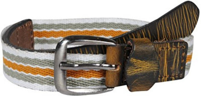 

Creative Crafts Men & Women Casual Yellow Genuine Leather Belt