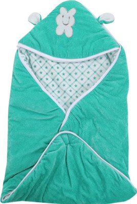 

JainCollections Cartoon  Hooded Baby Blanket(Polyester, Green