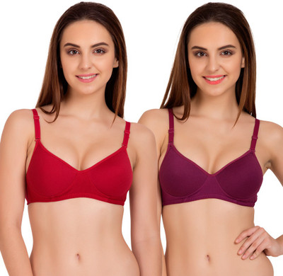 TWEENS by Belle Lingeries Red Padded Seamless Women Full Coverage Lightly Padded Bra(Red)