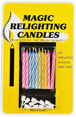 

Art Bundle Magic Relighting Birthday Candles (Pack of 10 ) Candle(Multicolor, Pack of 10)